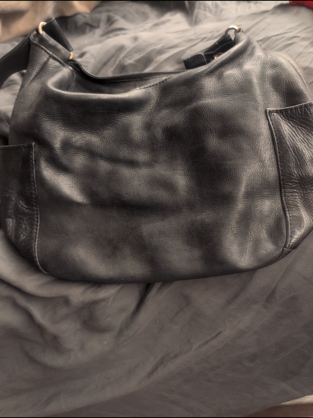 St. John's Bay Black Leather Shoulder Bag